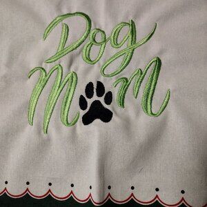 Tea Towel Embroidered Dog Mom